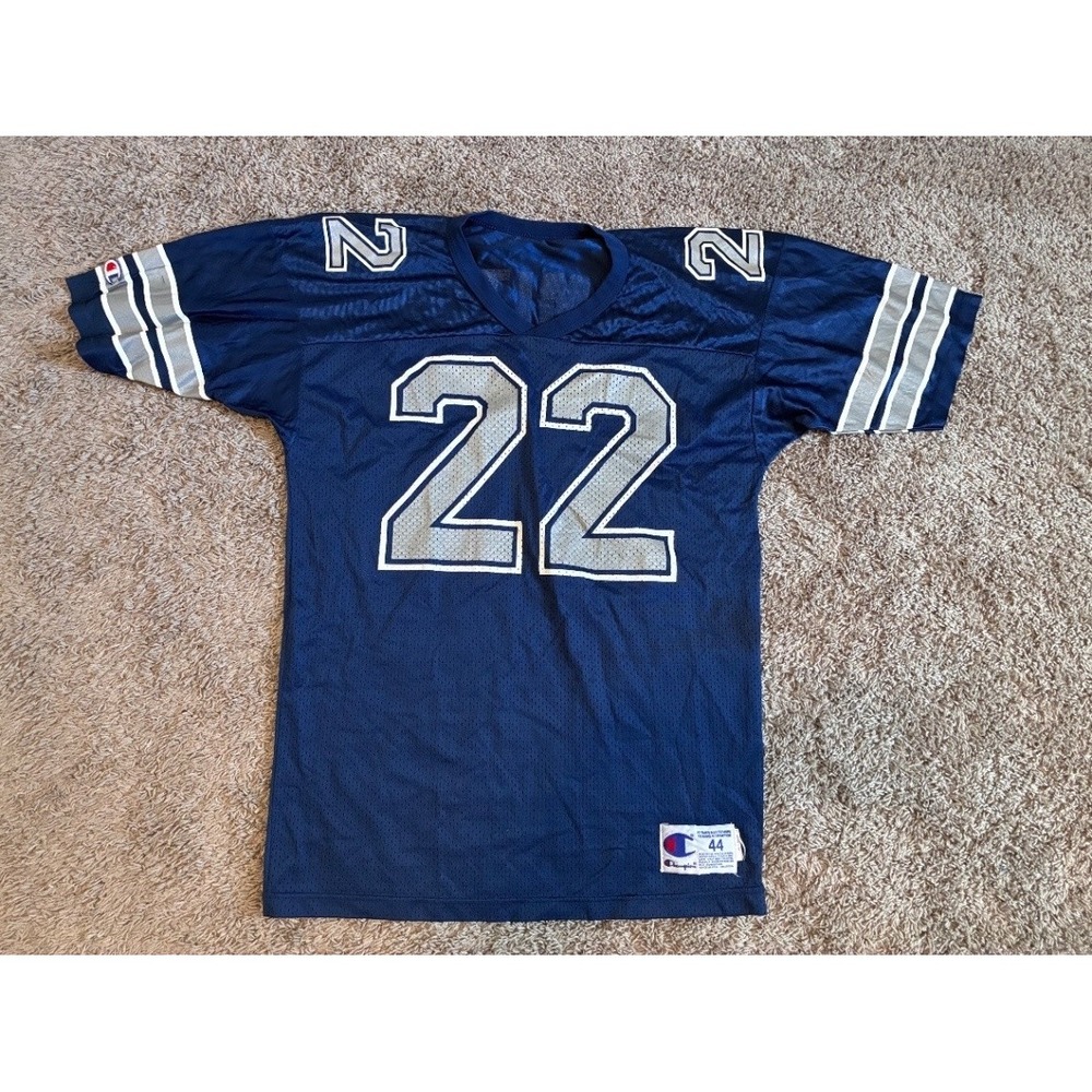 Champion Emmitt Smith Dallas Cowboys Jersey #22 Navy Mesh Size 44